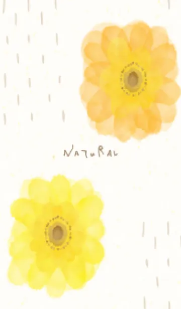 [LINE着せ替え] 水彩 2輪の花4の画像1