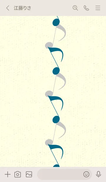 [LINE着せ替え] 八分音符1 マリンブルーの画像2