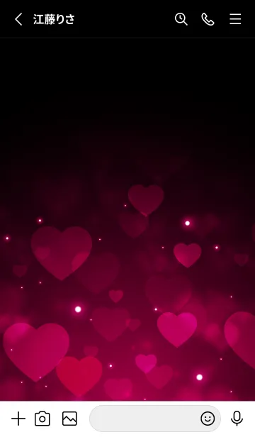 [LINE着せ替え] Love Heart Theme -MAGENTA RED-の画像2