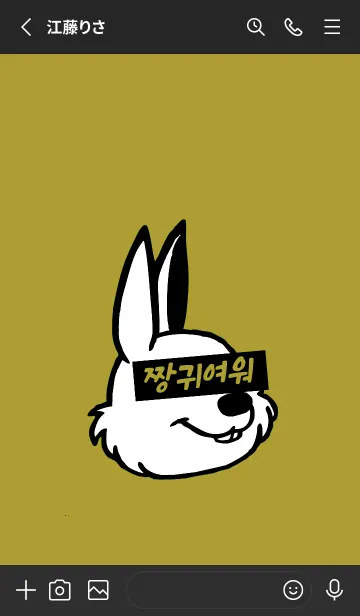 [LINE着せ替え] 韓国語 うさぎ 141の画像2