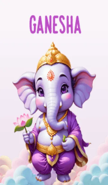 [LINE着せ替え] Purple Ganesha for rich Theme (JP)の画像1