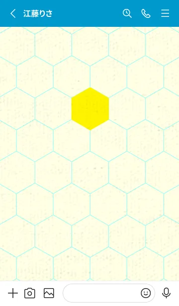 [LINE着せ替え] 六角形のきせかえ ペールレモンの画像2