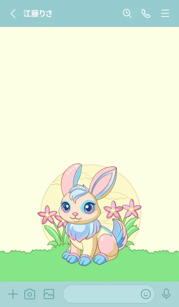 [LINE着せ替え] Pastel Rabbit ！の画像2