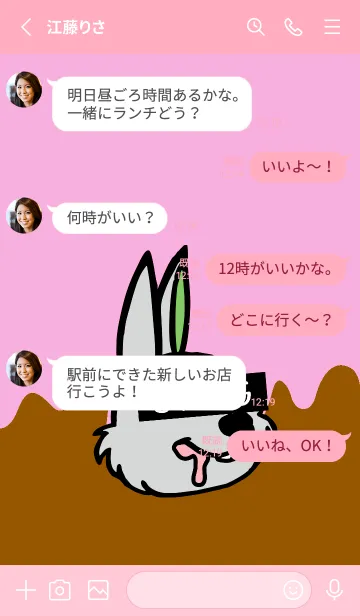 [LINE着せ替え] スワッグ ラビット 64の画像3