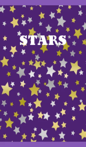 [LINE着せ替え] キラキラスターズ 紫色の画像1