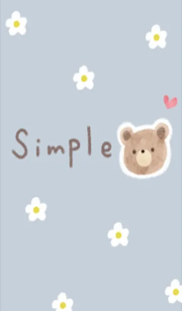 [LINE着せ替え] キュートかわいいシンプルなくま♪6の画像1