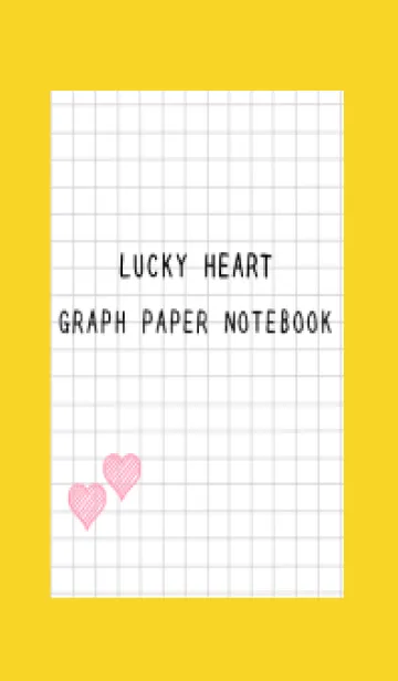 [LINE着せ替え] 幸運ハートの方眼紙/イエロー/レッドの画像1