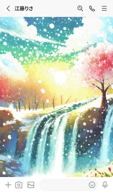 [LINE着せ替え] 優美な冬の風景の着せかえ(Winter-2770)の画像2