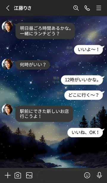 [LINE着せ替え] 穏やかな夜景の着せかえ/917の画像3