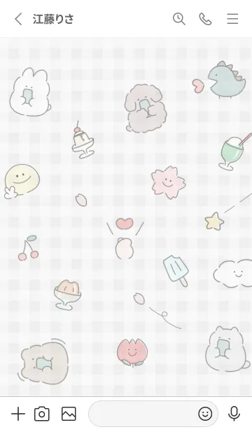 [LINE着せ替え] Gray スマホ大好き01_1の画像2