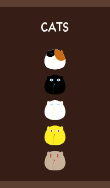 [LINE着せ替え] ぼんやりした猫 茶色の画像1