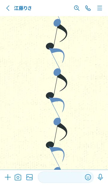 [LINE着せ替え] 八分音符1 ペールパステルブルーの画像2