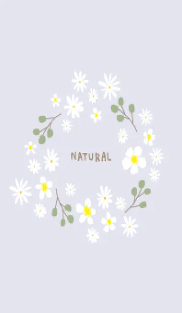 [LINE着せ替え] 白い花とオリーブのリース6の画像1