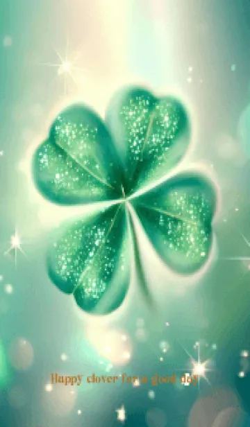 [LINE着せ替え] Happy clover-Green-82の画像1