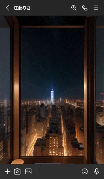 [LINE着せ替え] 都市の夜景 KLqQの画像2