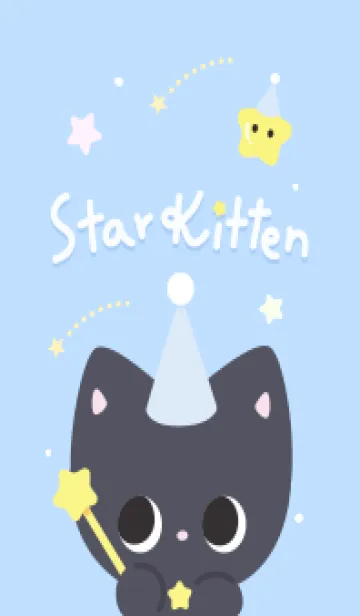 [LINE着せ替え] Star Kitten (Light Blue)の画像1