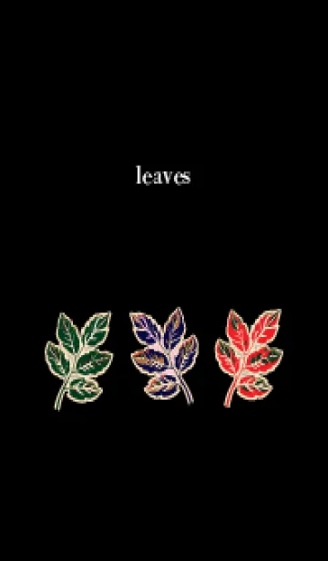 [LINE着せ替え] black 舞い散る葉っぱの画像1