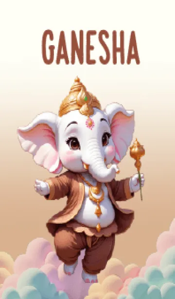 [LINE着せ替え] Brown Ganesha for rich Theme  (JP)の画像1