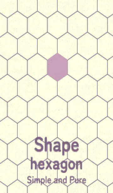 [LINE着せ替え] 六角形のきせかえ 紅藤色の画像1