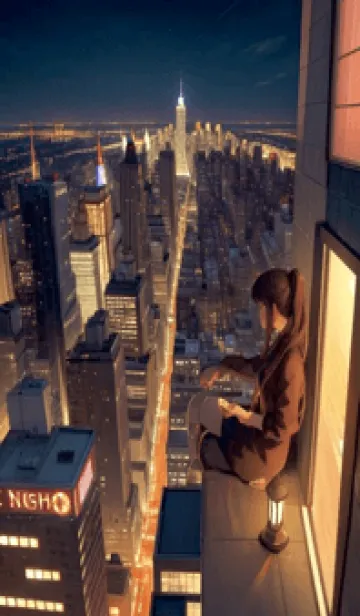 [LINE着せ替え] 都市の夜景 jVwiの画像1