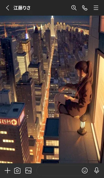 [LINE着せ替え] 都市の夜景 jVwiの画像2