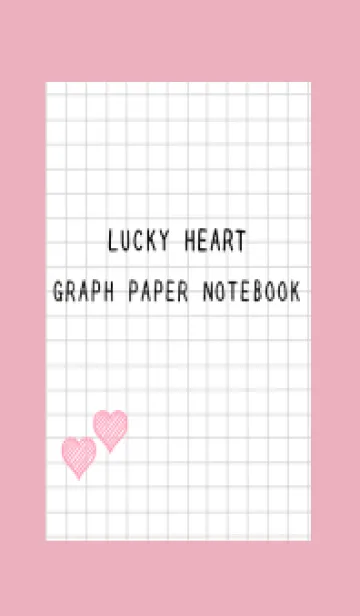 [LINE着せ替え] 幸運ハートの方眼紙/ローズピンクの画像1
