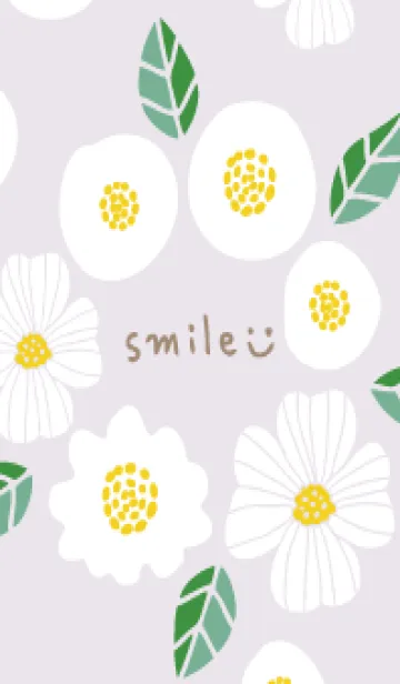 [LINE着せ替え] 白い3種の花3の画像1