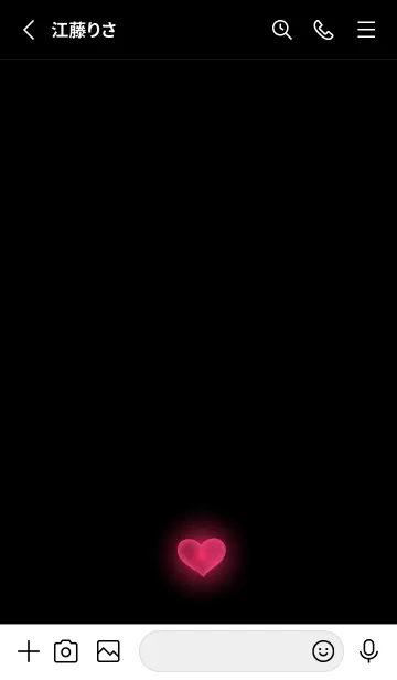 [LINE着せ替え] BLACK - HEART LIGHT 4の画像2