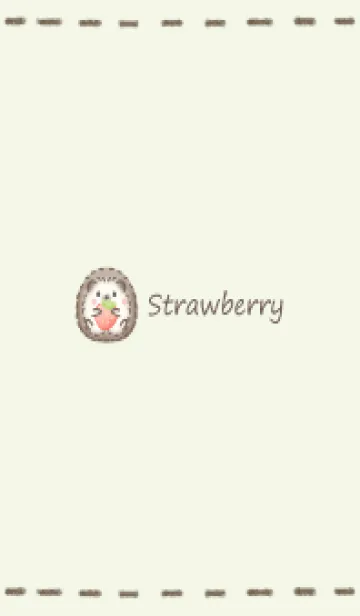 [LINE着せ替え] 小さいハリネズミと苺 -グリーン-の画像1