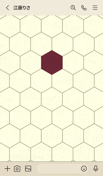 [LINE着せ替え] 六角形のきせかえ バーガンディーの画像2