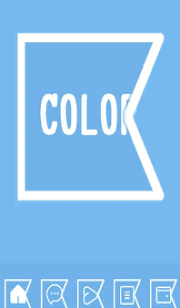 [LINE着せ替え] blue color O51の画像1