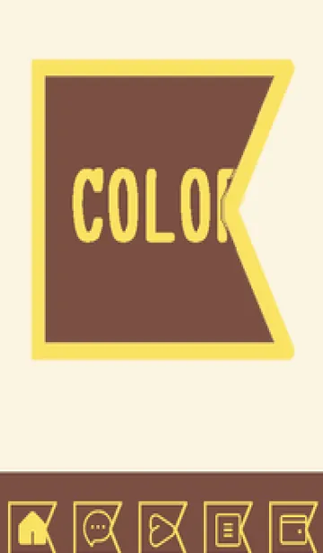 [LINE着せ替え] brown color O55の画像1