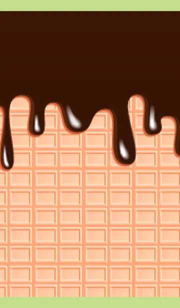 [LINE着せ替え] とろけるチョコ モスグリーン色の画像1