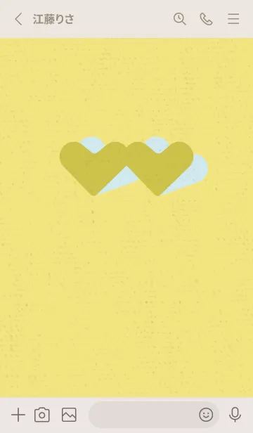 [LINE着せ替え] 2ハートのきせかえ 秋の黄の画像2
