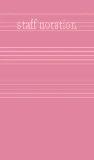 [LINE着せ替え] 五線譜1 ペールチェリーピンクの画像1