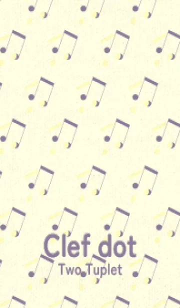 [LINE着せ替え] 2連符柄  ライトレモンの画像1