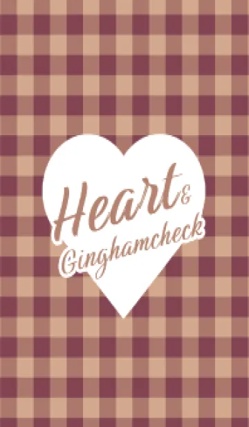 [LINE着せ替え] ハート ギンガムチェック .2の画像1
