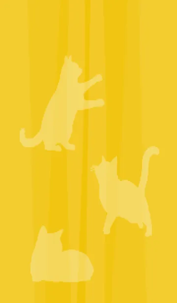 [LINE着せ替え] yellow 猫と猫…の画像1