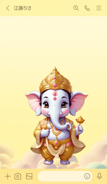 [LINE着せ替え] Gold Ganesha for rich Theme (JP)の画像2