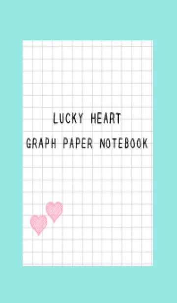 [LINE着せ替え] 幸運ハートの方眼紙/ブルーグリーンの画像1