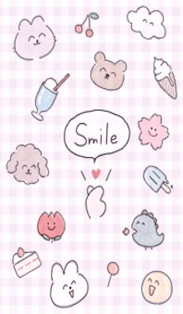 [LINE着せ替え] pinkpurple ゆるい笑顔11_1の画像1