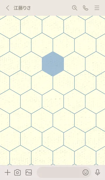 [LINE着せ替え] 六角形のきせかえ スモークブルーの画像2