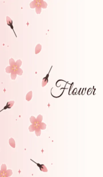 [LINE着せ替え] Flower 006 【桜×ピンクベージュ】の画像1