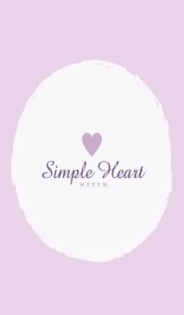 [LINE着せ替え] Simple Heart Dusky Purple-NATURAL 9の画像1