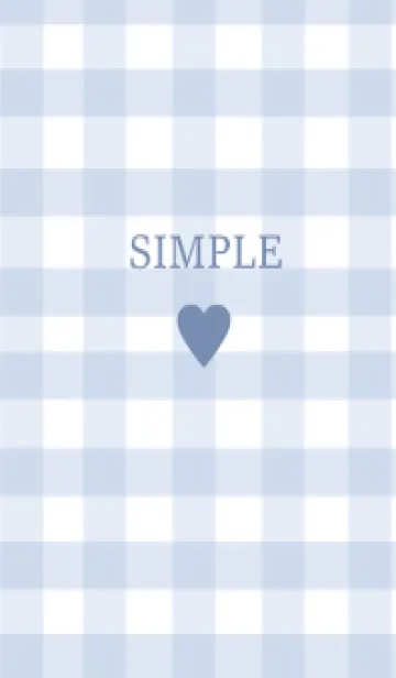 [LINE着せ替え] SIMPLE HEART =check sweetblue=の画像1