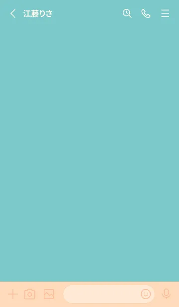 [LINE着せ替え] 水色。手書きシンプル。の画像2