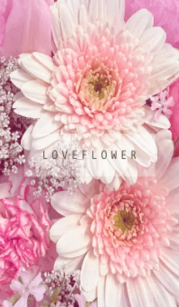 [LINE着せ替え] LOVE FLOWER-WHITE&PINKの画像1