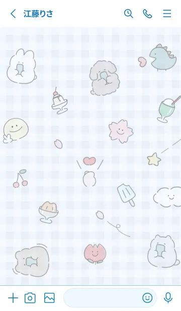 [LINE着せ替え] blue スマホ好き15_1の画像2