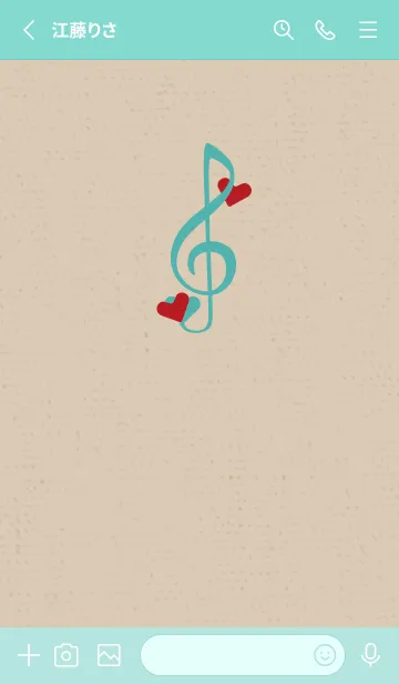 [LINE着せ替え] ト音記号＆♥ 森と赤い実の画像2