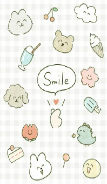 [LINE着せ替え] green ゆるい笑顔02_1の画像1